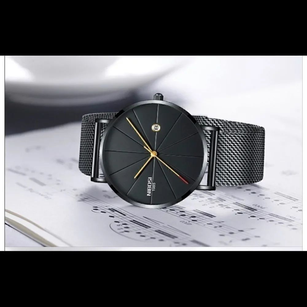 🎉NiBoSi thin quality wristwatch Stainless Steel